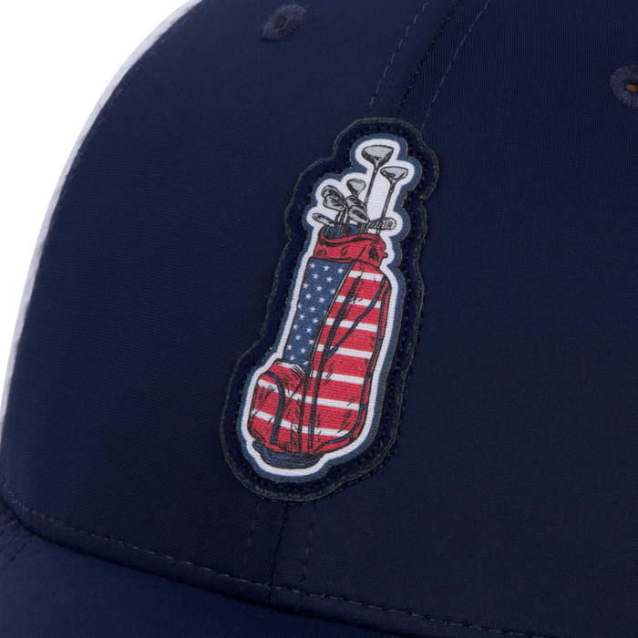 NAVY/WHITE MESH