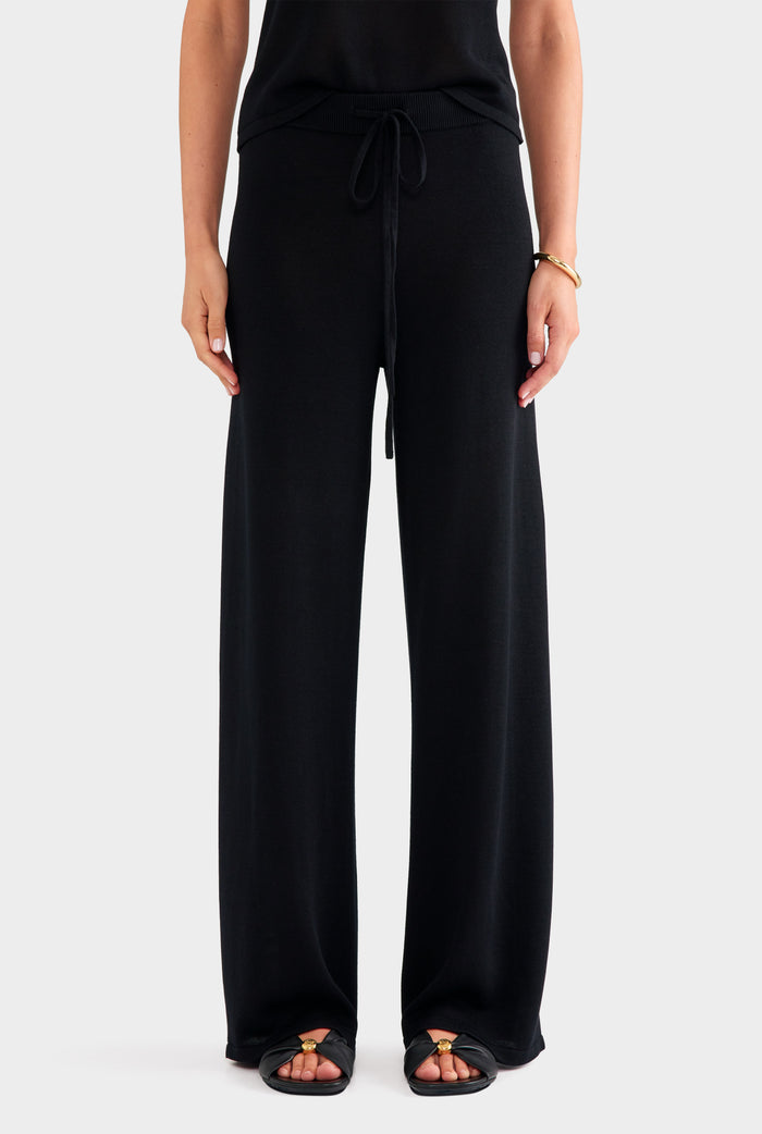 Tencel Silk Knit Pant - Black