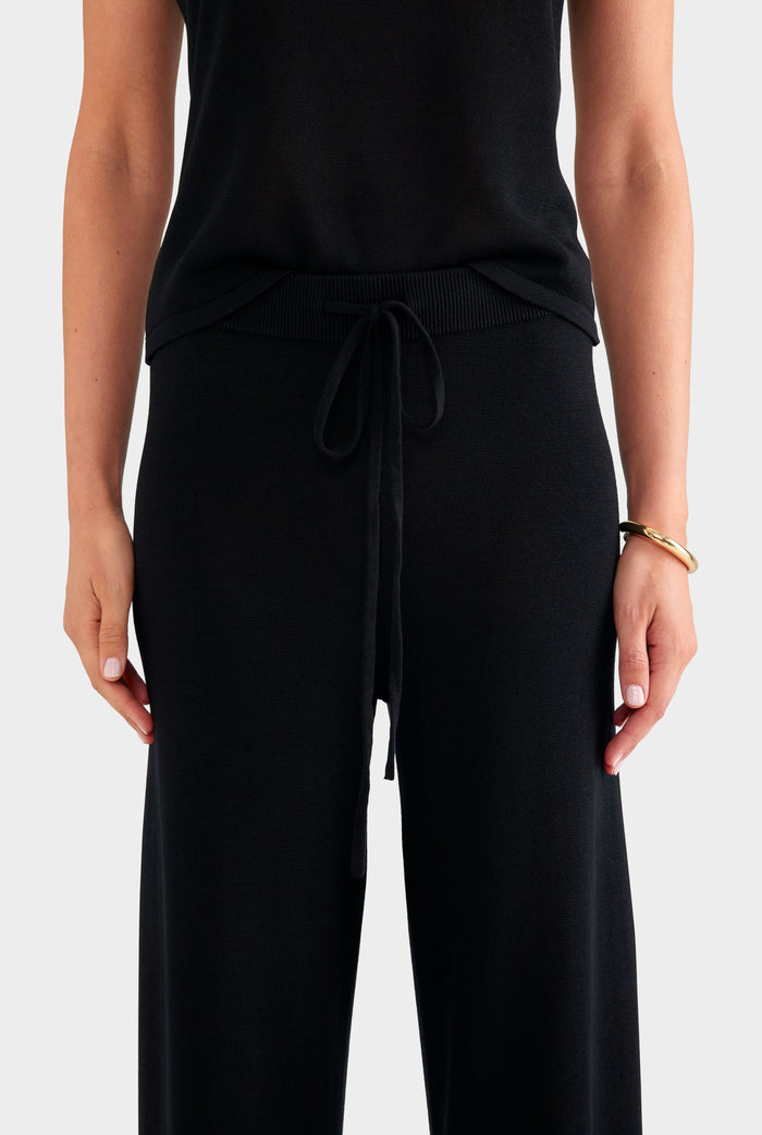 Tencel Silk Knit Pant - Black