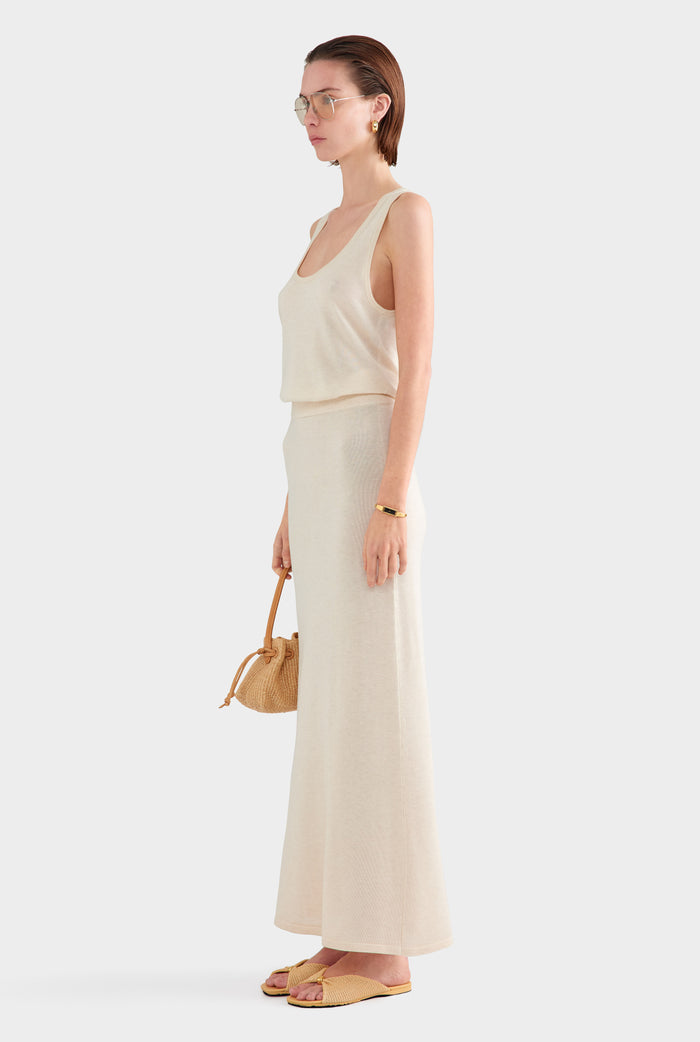 Tencel Silk Knit Skirt - Sand