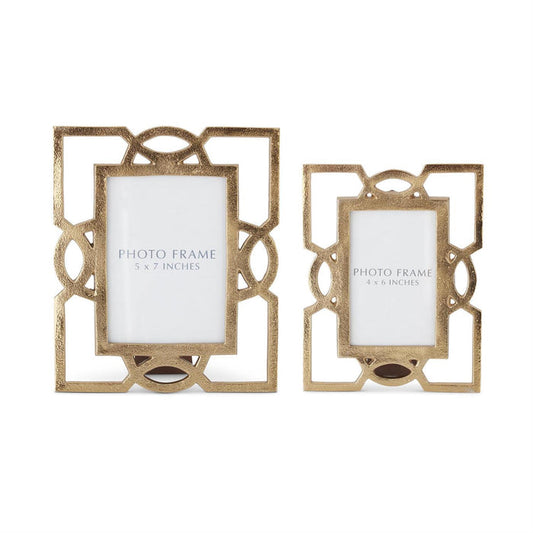 Textured Gold Metal Cutout Photo Frames