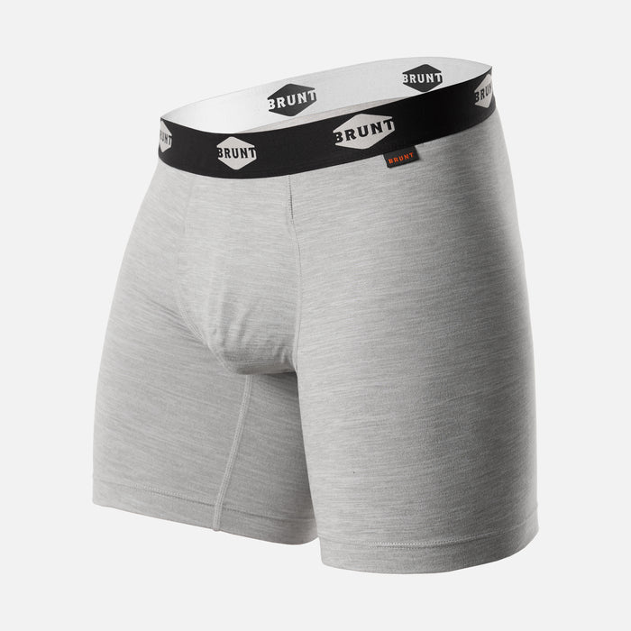 View 2 45 degree angle of comfort tech boxer 9 inch in heather grey front * 0