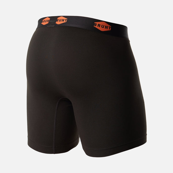 45 degree angle of comfort tech boxer 9 inch in black back * 0