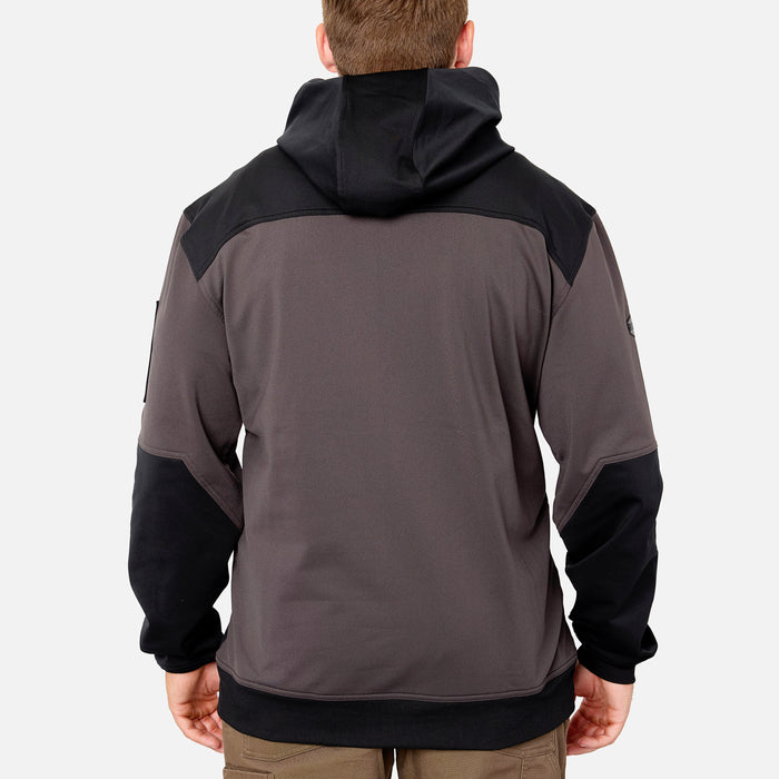Back of the BRUNT light weight work hoodie in charcoal * 0