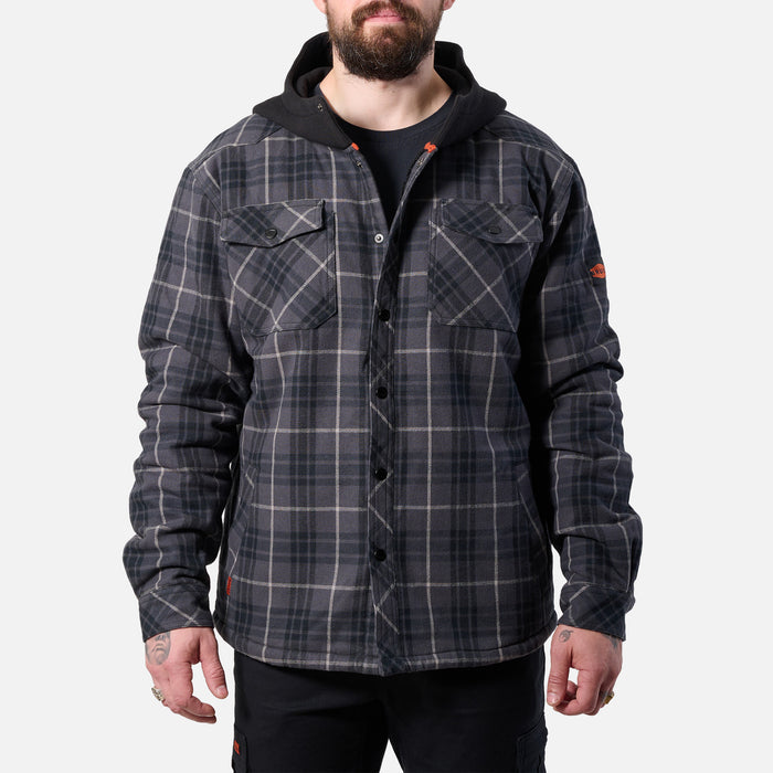Charcoal and Black Plaid / S