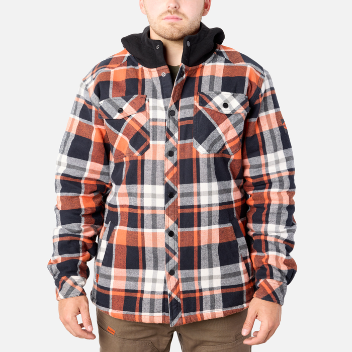 Black Orange Plaid / S