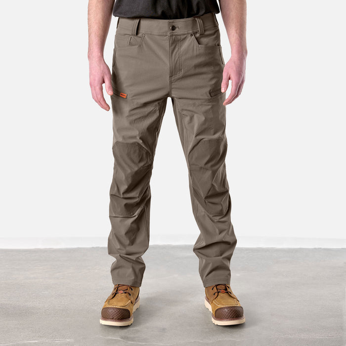 View 1 front of BRUNT water resistant durable breathable work pant in brown * 1