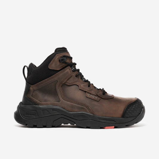 View 1 right side of the BRUNT 6 inch waterproof reinforced composite toe work boot in brown