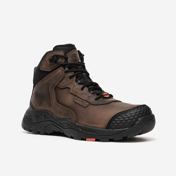 View 2 45 degree of the angle of the BRUNT 6 inch reinforced toe work boot in brown