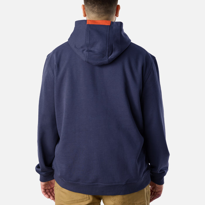 Back of BRUNT comfortable all-season levin work hoodie in navy * 0