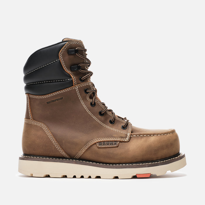View 1 right side of the BRUNT 8 inch waterproof welted composite toe marin work boot in brown * 1