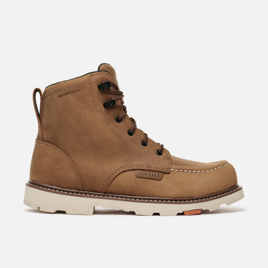 View 1 right side of the BRUNT 6 inch waterproof 90 degree composite toe marin work boot in brown