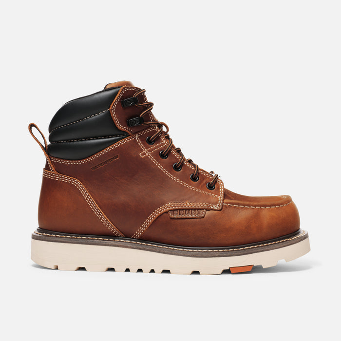 View 1 right side of the BRUNT 6 inch waterproof welted composite toe marin work boot in tobacco * 0