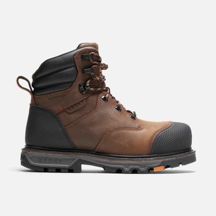 View 1 right side of the BRUNT 6 inch waterproof welted composite toe mulder work boot with 90 degree defined heel in brown * 0