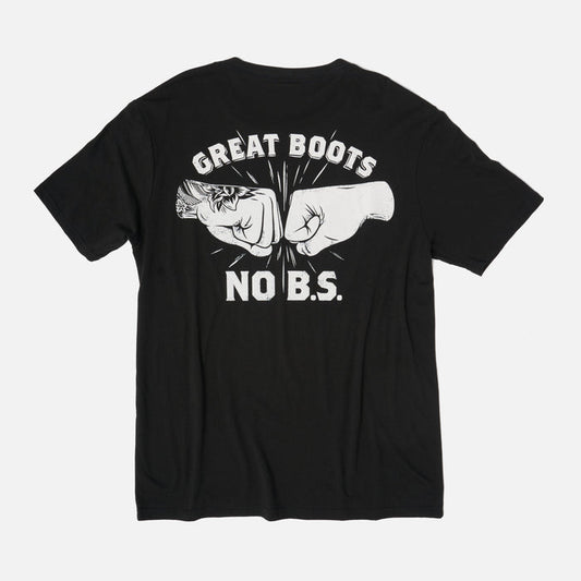 View 1 back of the BRUNT high quality work shirt in black with no B.S. graphic on back * 0