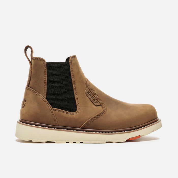 View 1 right side of the BRUNT 6 inch water-resistant slip-on composite toe ohman work boot in brown * 0