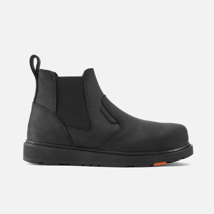 Right side of the BRUNT 6 inch water-resistant slip-on composite toe ohman work boot in black * 1
