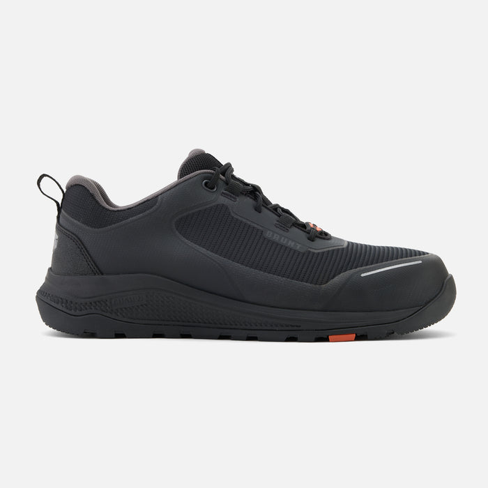View 1 right side of the BRUNT 4 inch lightweight comp toe work sneaker in black * 0