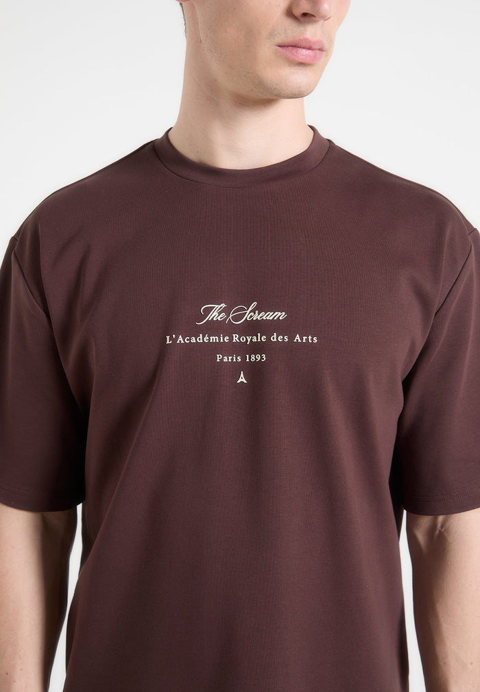 the-scream-cotton-t-shirt-brown
