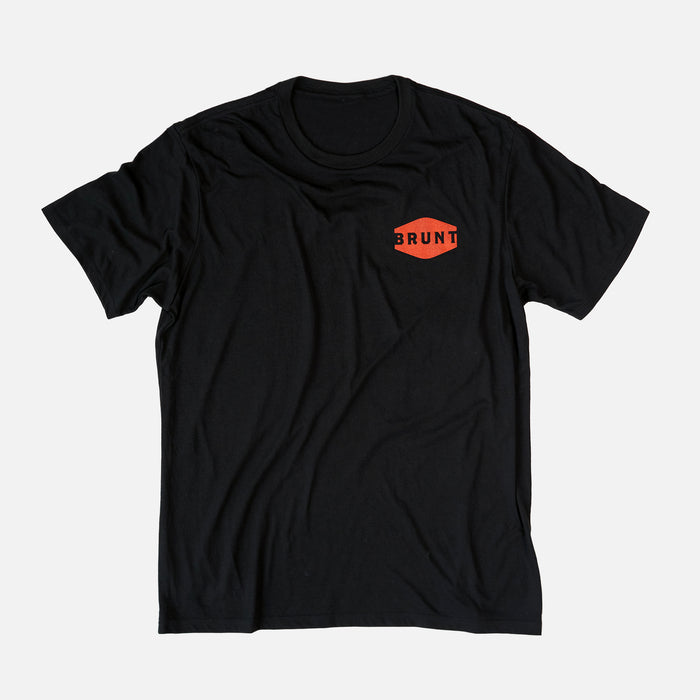 Front of the BRUNT high quality work shirt in black with viper graphic on back * 0