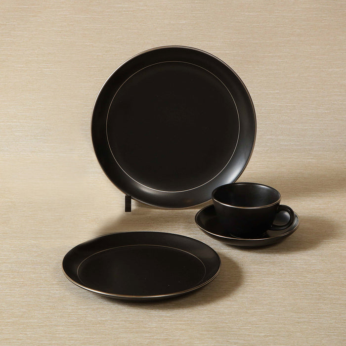 Tiago matte charcoal dinner plate