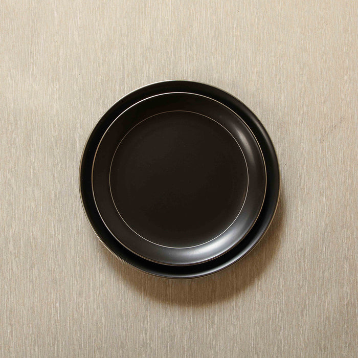 Tiago matte charcoal dinner plate