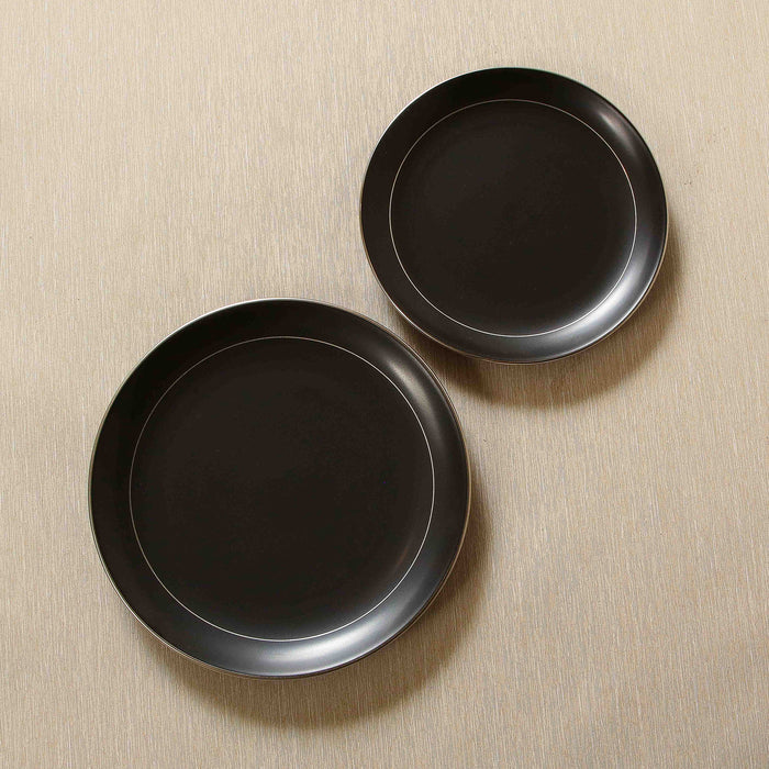 Tiago matte charcoal dinner plate