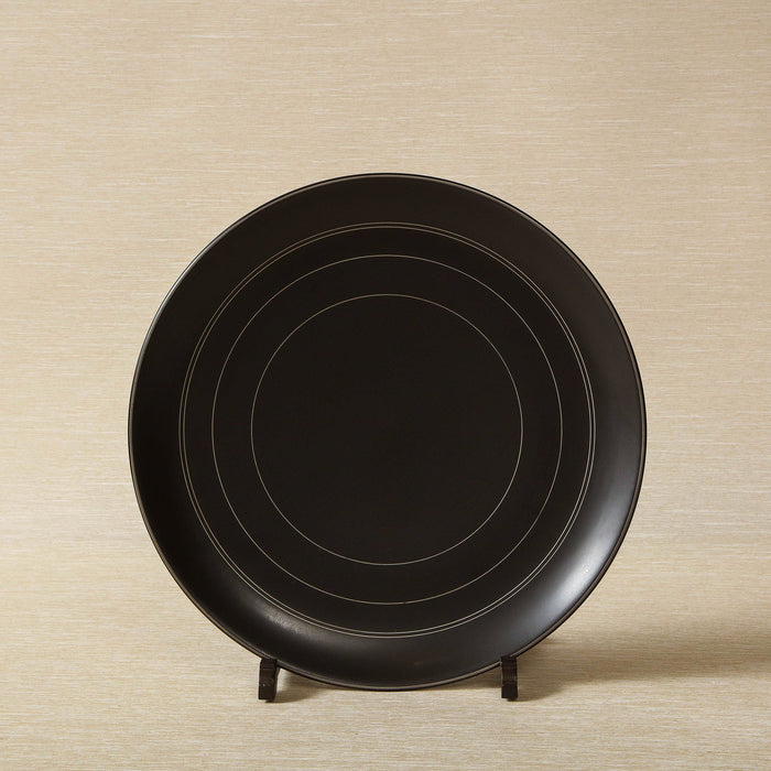 Tiago matte charcoal round serving platter