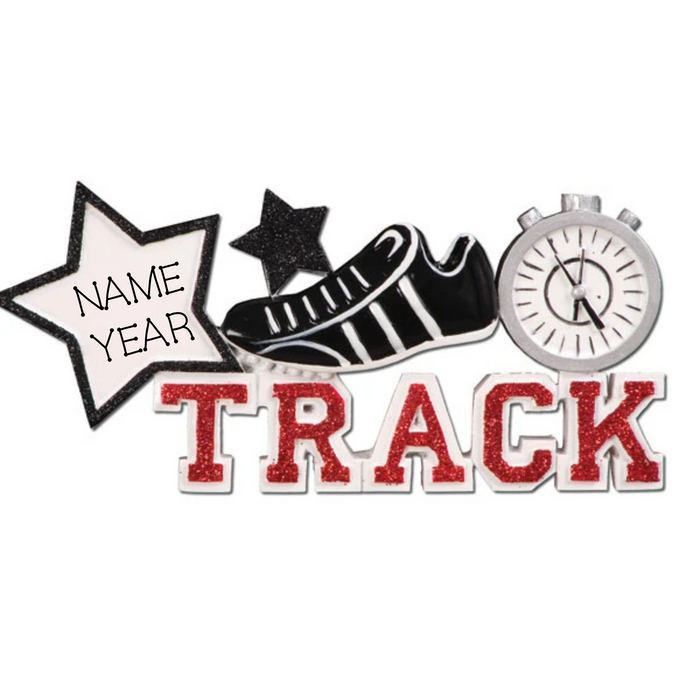 Track Personalized Ornament