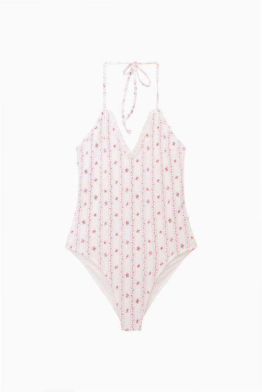 Tween Cherry Stripe Liorra Swimsuit