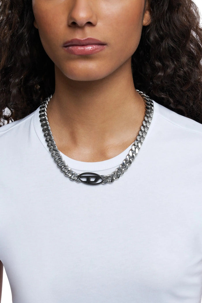 Two-tone stainless steel chain necklace
