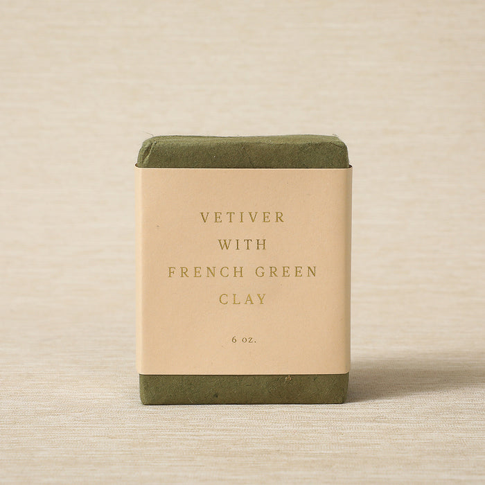 Vetiver with French green clay soap, 6oz