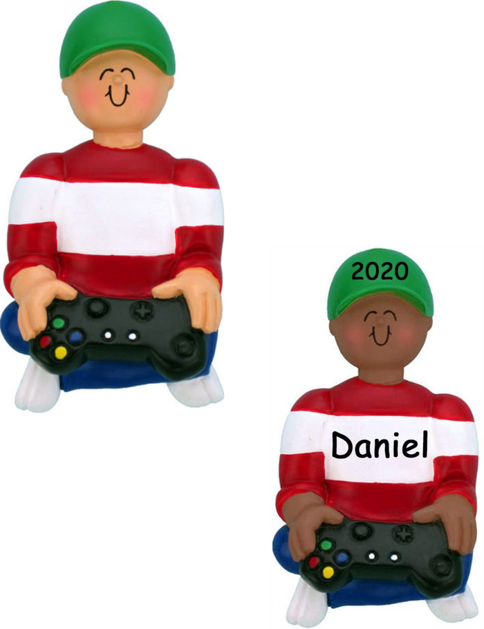 Video Game Player Personalized Christmas Ornament
