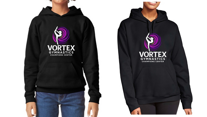 Vortex Gymnastics Center, Hooded Sweatshirt, Youth and Adult
