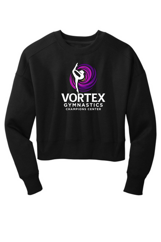 Vortex Gymnastics Center, Ladies Cropped Fleece Crewneck