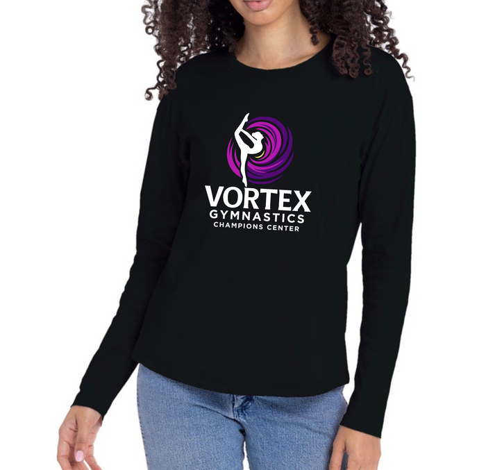 Vortex Gymnastics, Long Sleeve T-shirt, Women's Fit