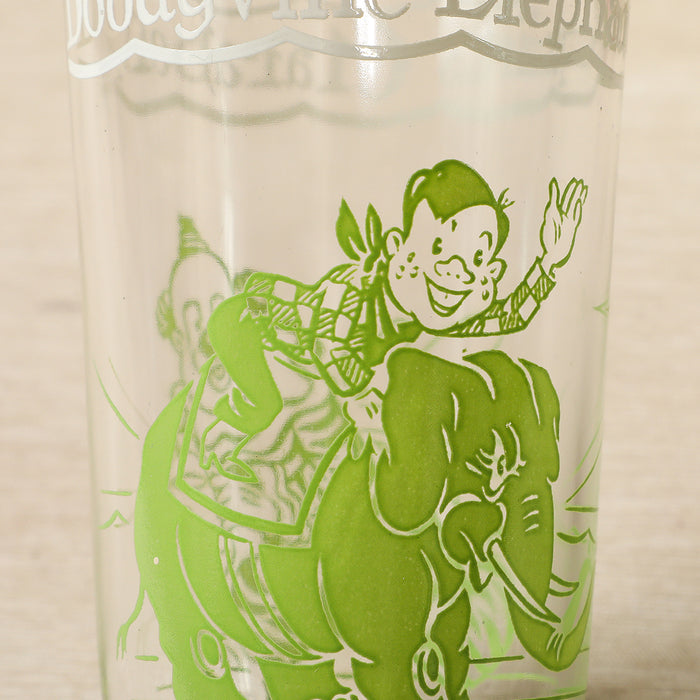 Welch's Howdy Doody themed jelly glasses c. 1953 featuring Clarabell the clown