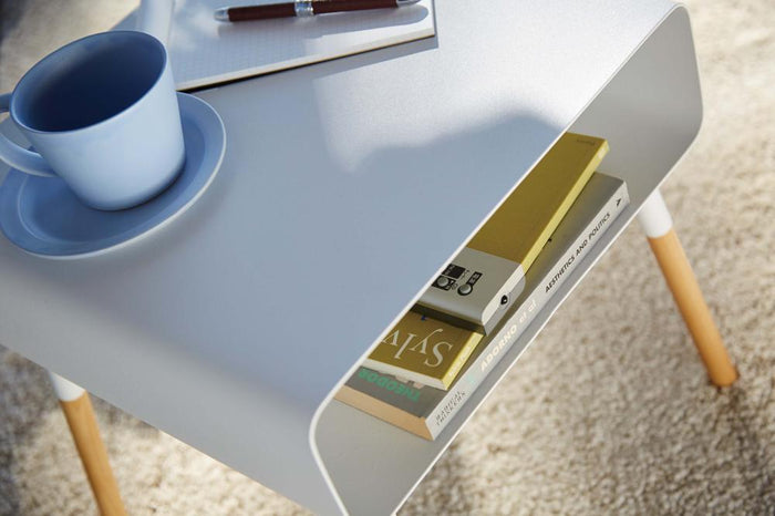 White Shelf Side Table
