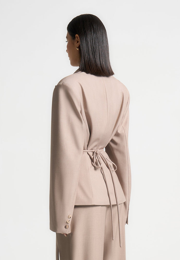 wide-shoulder-tailored-blazer-with-twin-belt-beige
