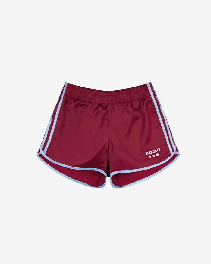 Womens Nylon Shorts | Burgundy