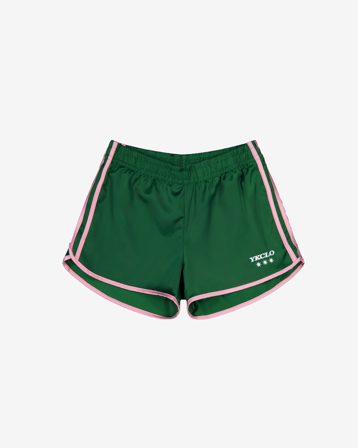 Womens Nylon Shorts | Green