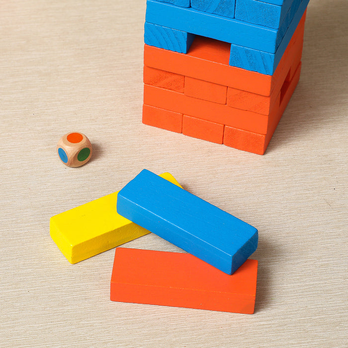 Wooden tumbling tower game