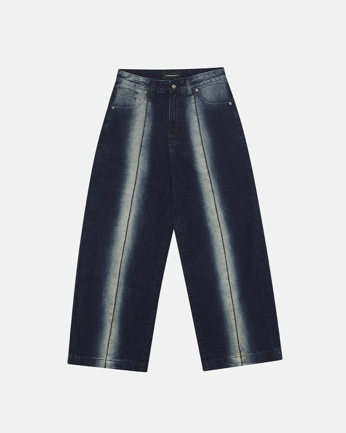 WORLDWIDE V2 PANTS DARK DENIM - dark denim baggy pants, front view - Cold Culture