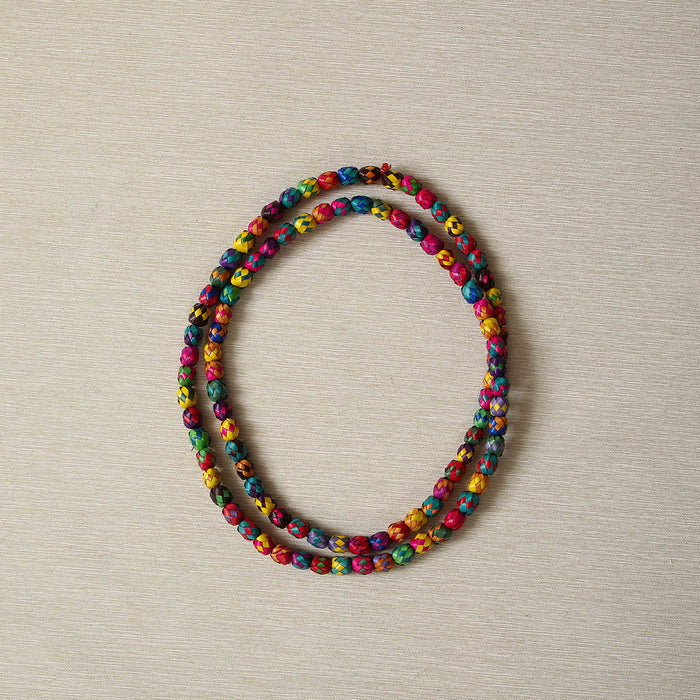 Woven Palm Beaded Necklace