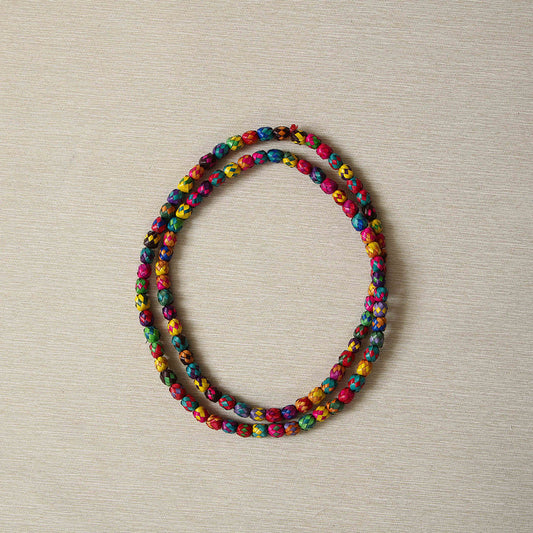 Woven Palm Beaded Necklace