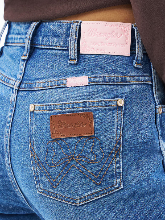 Wrangler x LoveShackFancy Medium Wash Cowboy Cut
