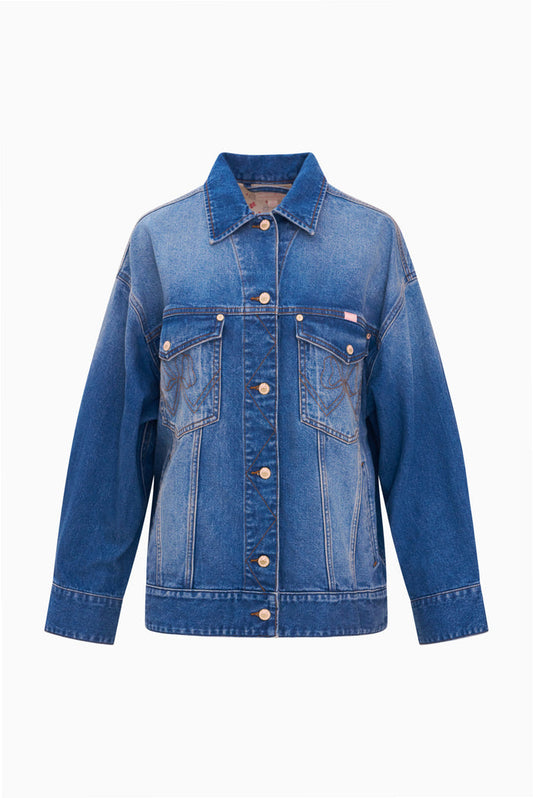 Wrangler x LoveShackFancy Oversized Denim Jacket