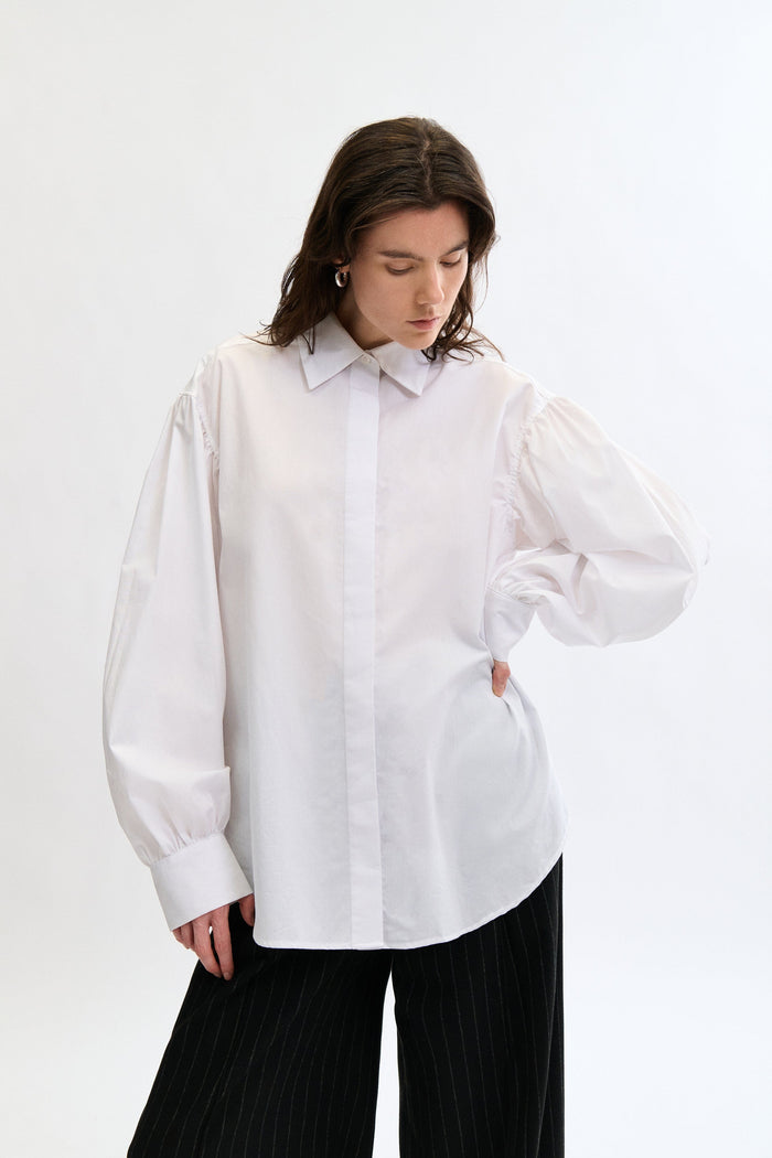 Eliza Faulkner Designs Inc. Shirts & Tops Wren Shirt White