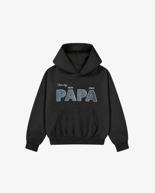 YK Kids Pāpā Hoodie | Black
