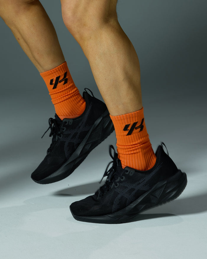YK Move Champion Ribbed Sports Socks | Orange